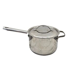 Wolfgang Puck 4qt Saucepan 18-10 Stainless Steel Floral Etched Pot with Lid 0207